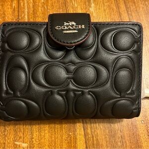 NWT COACH SIGNATURE ZIPPED WALLET CARDHOLDER CASE ORGANIZER
